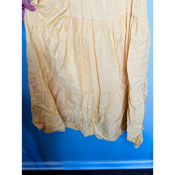 DEREK LAM COLLECTIVE Yellow V-Neck Hourglass Twist Front Tiered Mini Dress 36 - Picture 8 of 16